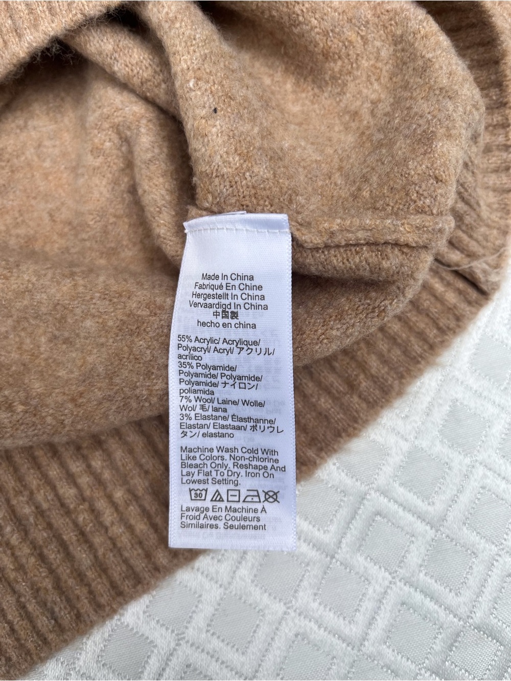 J.CREW Extra-Soft Fair Isle Mockneck Sweater Brown Blue Women's XS - Picture 5 of 5
